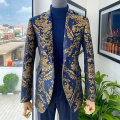 Slim Fit Gentlemen Suits for Men 2 Piece Beige Wedding Groom Tuxedo Male Fashion Smoking Costume Jacket with Pants 2023 - SHOWLU FASHION STORE