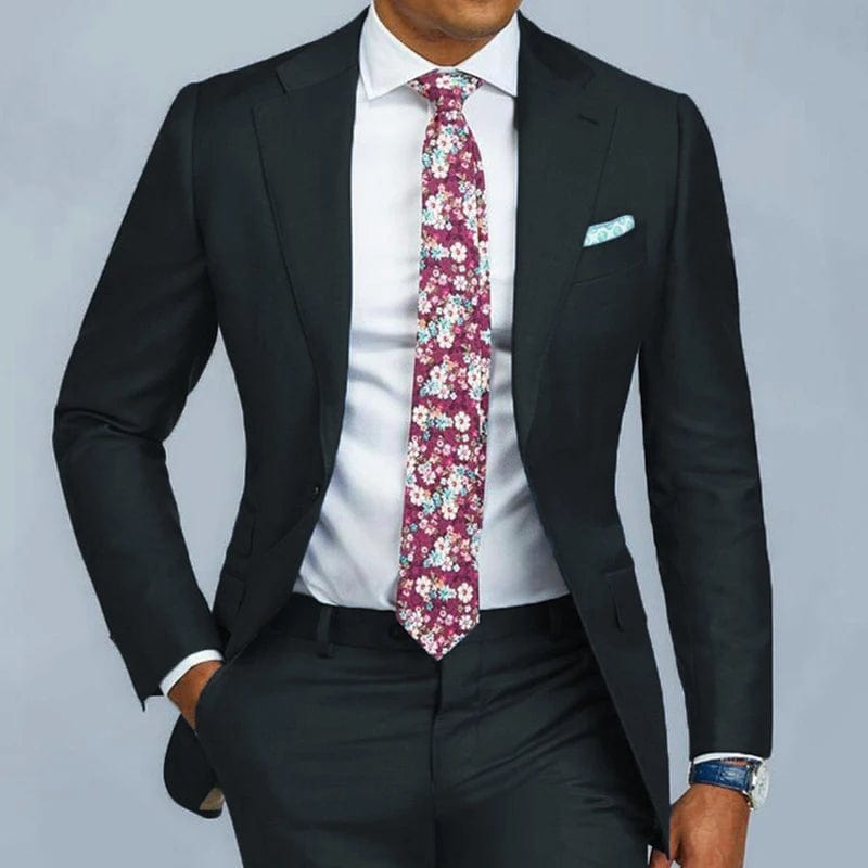 Slim Fit Gentlemen Suits for Men 2 Piece Beige Wedding Groom Tuxedo Male Fashion Smoking Costume Jacket with Pants 2023 - SHOWLU FASHION STORE