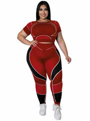 Slimming Plus Size Tracksuit Set - SHOWLU FASHION STORE