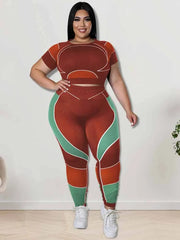Slimming Plus Size Tracksuit Set - SHOWLU FASHION STORE