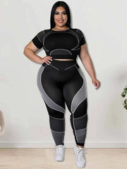 Slimming Plus Size Tracksuit Set - SHOWLU FASHION STORE