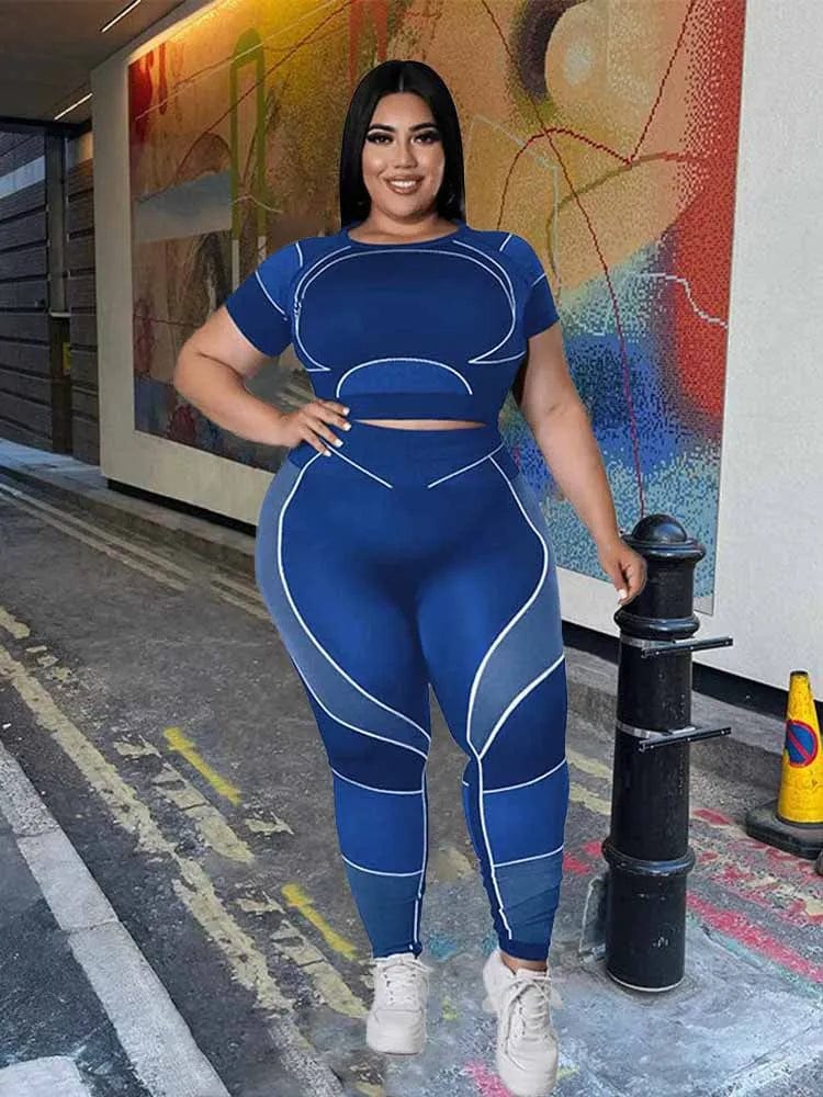 Slimming Plus Size Tracksuit Set - SHOWLU FASHION STORE