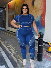 Slimming Plus Size Tracksuit Set - SHOWLU FASHION STORE