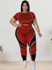 Slimming Plus Size Tracksuit Set - SHOWLU FASHION STORE