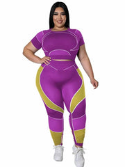 Slimming Plus Size Tracksuit Set - SHOWLU FASHION STORE