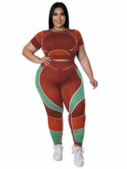 Slimming Plus Size Tracksuit Set - SHOWLU FASHION STORE