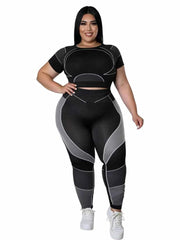 Slimming Plus Size Tracksuit Set - SHOWLU FASHION STORE