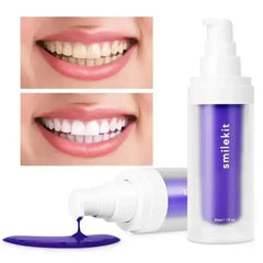 SMILEKIT V34 Purple Whitening Toothpaste Remove Smoke Stain Remove Stains Reduce Yellowing Care For Teeth Gums Fresh Breath - SHOWLU FASHION STORE