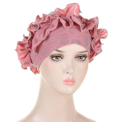 Soft Muslim Turban Hijab Caps Floral Chain Stitch Diamond Underscarf Modal Cotton Inner Cap Veil Head Wear Women's Bonnet Hats - SHOWLU FASHION STORE