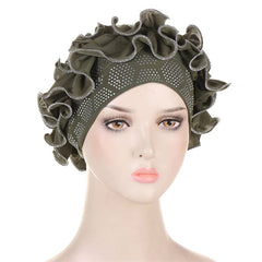 Soft Muslim Turban Hijab Caps Floral Chain Stitch Diamond Underscarf Modal Cotton Inner Cap Veil Head Wear Women's Bonnet Hats - SHOWLU FASHION STORE