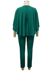 Solid Batwing Sleeve Deep V Neck Jumpsuits for Women - SHOWLU FASHION STORE