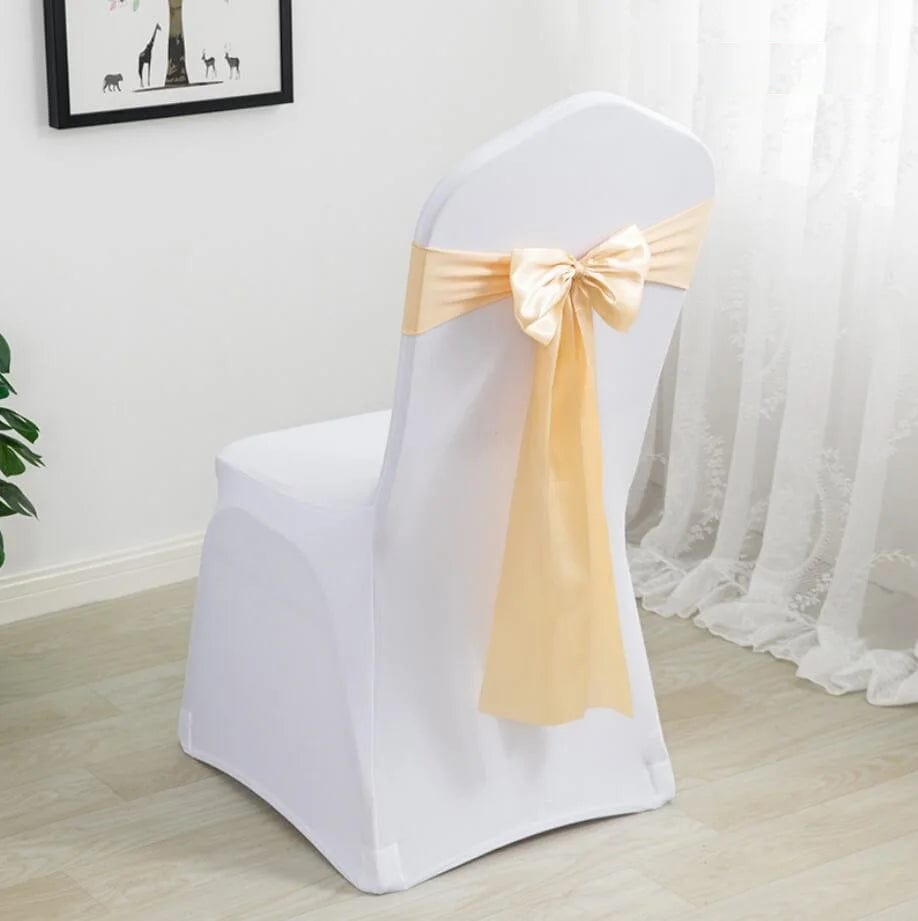 Spandex Chair Sashes Wedding Ready Made Bow Tie Lycra Stretch Hotel Birthday Party Show Decoration On Sale Universal - SHOWLU FASHION STORE