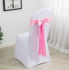 Spandex Chair Sashes Wedding Ready Made Bow Tie Lycra Stretch Hotel Birthday Party Show Decoration On Sale Universal - SHOWLU FASHION STORE