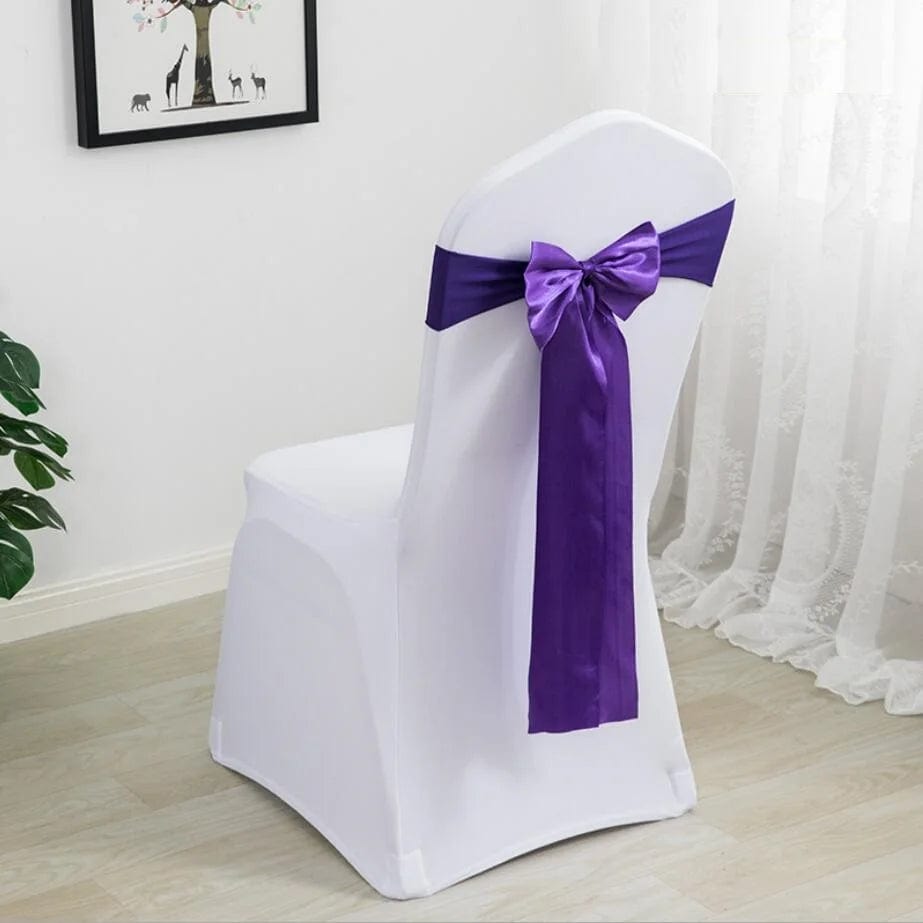 Spandex Chair Sashes Wedding Ready Made Bow Tie Lycra Stretch Hotel Birthday Party Show Decoration On Sale Universal - SHOWLU FASHION STORE
