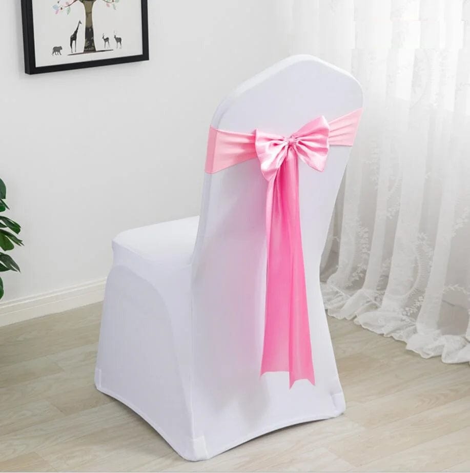 Spandex Chair Sashes Wedding Ready Made Bow Tie Lycra Stretch Hotel Birthday Party Show Decoration On Sale Universal - SHOWLU FASHION STORE