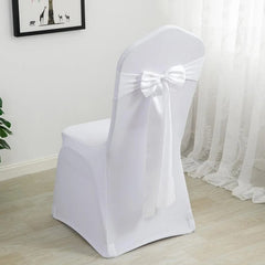 Spandex Chair Sashes Wedding Ready Made Bow Tie Lycra Stretch Hotel Birthday Party Show Decoration On Sale Universal - SHOWLU FASHION STORE