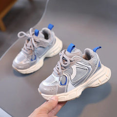 Spring and Autumn Children Sports Shoes Unisex Kids Sneakers Mesh Upper Breathable Basketball Shoes Tennis Casual Flats Footwear - SHOWLU FASHION STORE