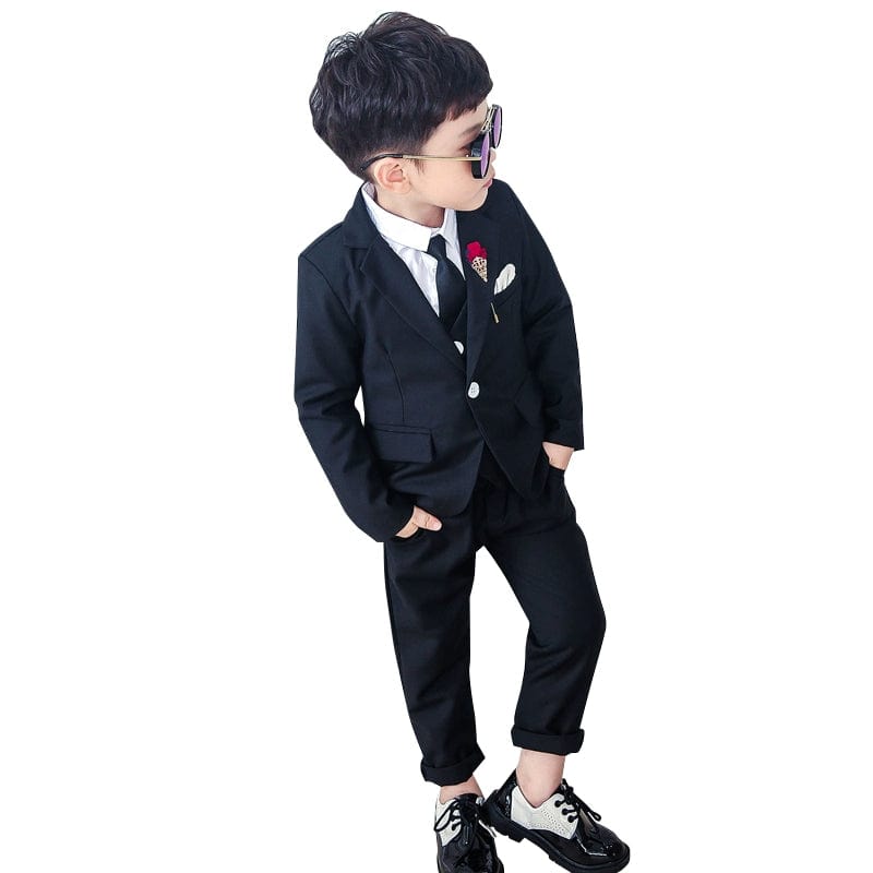 Spring and Autumn Flower Girl Three - Piece Suit - SHOWLU FASHION STORE