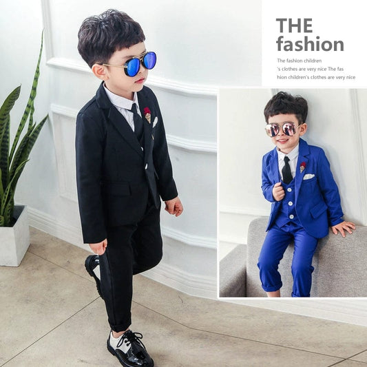 Spring and Autumn Flower Girl Three - Piece Suit - SHOWLU FASHION STORE