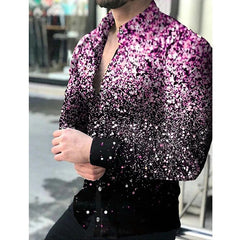 Spring and Autumn men's cardigan, men's shirt 3D digital printed shirt, oversized men's shirt, long sleeved shirt trend design - SHOWLU FASHION STORE