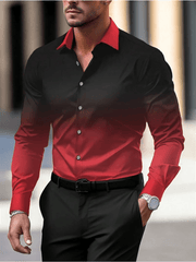 Spring and Autumn Men's Suit Lapel Fashion Shirt Pink Long Sleeve High Quality Fashion Casual Soft and Comfortable Men's Shirt - SHOWLU FASHION STORE
