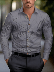 Spring and Autumn Men's Suit Lapel Fashion Shirt Pink Long Sleeve High Quality Fashion Casual Soft and Comfortable Men's Shirt - SHOWLU FASHION STORE