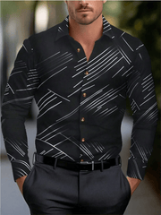 Spring and Autumn Men's Suit Lapel Fashion Shirt Pink Long Sleeve High Quality Fashion Casual Soft and Comfortable Men's Shirt - SHOWLU FASHION STORE