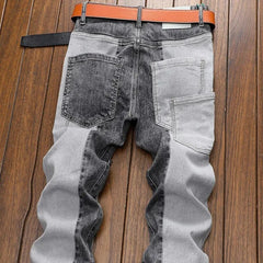 spring autumn cargos Men's clothing straight new Cargo slim casual original designer cowboy work Splice jeans pants Trousers - SHOWLU FASHION STORE