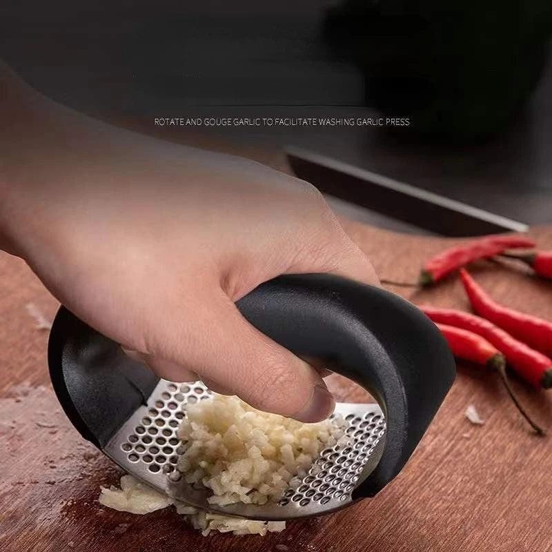 Stainless Steel Garlic Press Crusher Manual Garlic Mincer Chopping Garlic Tool Fruit Vegetable Tools Kitchen Accessories Gadget - SHOWLU FASHION STORE