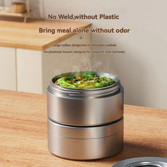 Stainless Steel Lunch Box, Large Capacity, Outdoor Portable Bento Box, Multi - Layer Thermal Food Storage Container, New Upgrade - SHOWLU FASHION STORE
