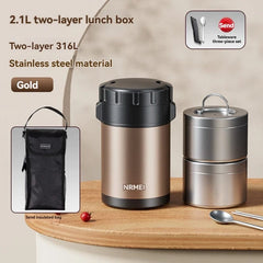 Stainless Steel Lunch Box, Large Capacity, Outdoor Portable Bento Box, Multi - Layer Thermal Food Storage Container, New Upgrade - SHOWLU FASHION STORE