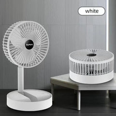 Stand Fan 6 Inch Folding Portable Telescopic Floor/USB with Rechargeable Battery 3 Speeds Super Quiet Adjustable Height - SHOWLU FASHION STORE