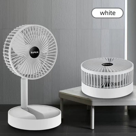 Stand Fan, 6 Inch Folding Portable Telescopic Floor/USB with Rechargeable Battery,3 Speeds Super Quiet Adjustable Height - SHOWLU FASHION STORE