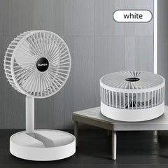 Stand Fan, 6 Inch Folding Portable Telescopic Floor/USB with Rechargeable Battery,3 Speeds Super Quiet Adjustable Height - SHOWLU FASHION STORE