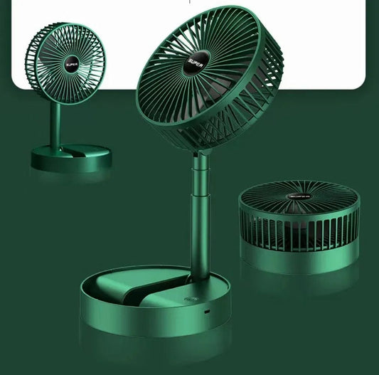 Stand Fan, 6 Inch Folding Portable Telescopic Floor/USB with Rechargeable Battery,3 Speeds Super Quiet Adjustable Height - SHOWLU FASHION STORE