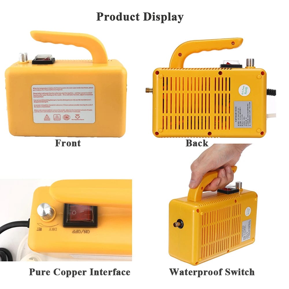Steam Cleaner For Home 2600W High Pressure Sterilization Air Conditioning Kitchen Hood Car Appliances Carpet Cleaning Vaporizer - SHOWLU FASHION STORE