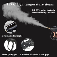 Steam Cleaner For Home 2600W High Pressure Sterilization Air Conditioning Kitchen Hood Car Appliances Carpet Cleaning Vaporizer - SHOWLU FASHION STORE