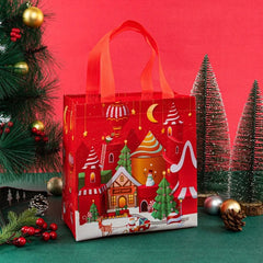 StoBag 12pcs Marry Christmas Tote Bags Gift Package Fabric Hnadle Santa Claus Home Handmade Kids Party Favors New Year Supplies - SHOWLU FASHION STORE