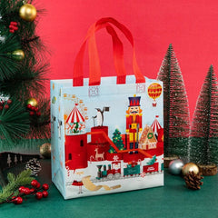 StoBag 12pcs Marry Christmas Tote Bags Gift Package Fabric Hnadle Santa Claus Home Handmade Kids Party Favors New Year Supplies - SHOWLU FASHION STORE