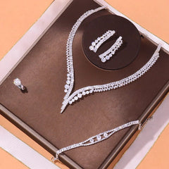 Stonefans Simple Round Crystal Necklace Sets Wedding for Women Bride Accessories Rhinestone Africa Jewelry Set Bridesmaid Gift - SHOWLU FASHION STORE