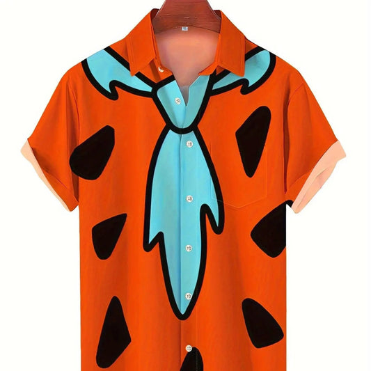 Stylish Geometric Print Hawaiian Shirt - SHOWLU FASHION STORE