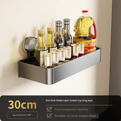 Suction Cup Punch - Free Wall Condiment Hook Rack - SHOWLU FASHION STORE