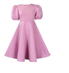 Summer A - line Dress African Dresses for Women 2023 Elegant Short Lantern Sleeve High Waist Robe Africaine Femme African Clothes - SHOWLU FASHION STORE
