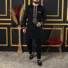 Summer African Men's Traditional Elegant Suits Outfit Dashiki 2Pc Shirt & Pants Full Set Designer Clothes Abaya Brand Costume - SHOWLU FASHION STORE