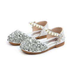 Summer Autumn Girls Leather Shoes Fashion Sequins Baby Girl Sandals Kids Princess Shoes Size 21 - 35 - SHOWLU FASHION STORE