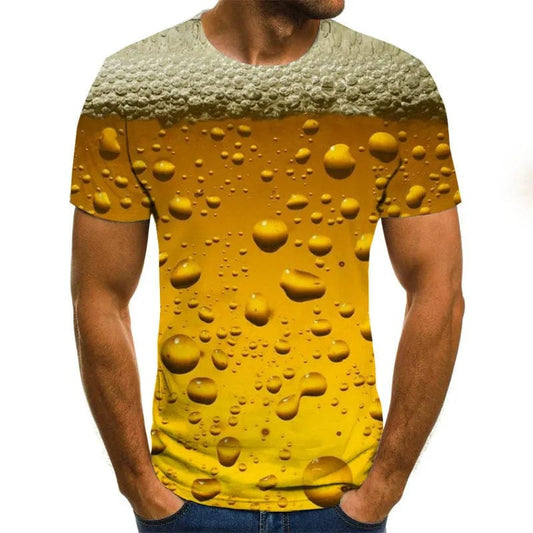 Summer Daily Leisure Man T-shirt beer is the answer - SHOWLU FASHION STORE
