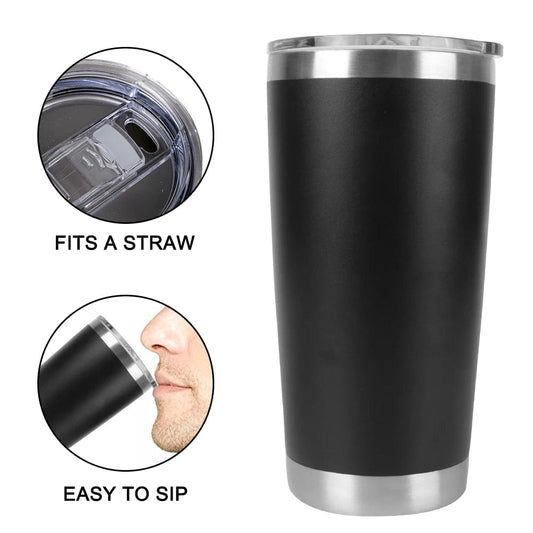Thermal Mug 20oz Insulated Leakproof Beer Cups With Lids Drinkware Tumbler With Lids Vacuum Water Bottle Stainless Steel - SHOWLU FASHION STORE