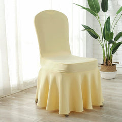 Thickened Air Layer Conference Hotel White Banquet Elastic Chair Cover Hotel Dedicated for Home Use and Restaurants Chair Cover One - Piece - SHOWLU FASHION STORE