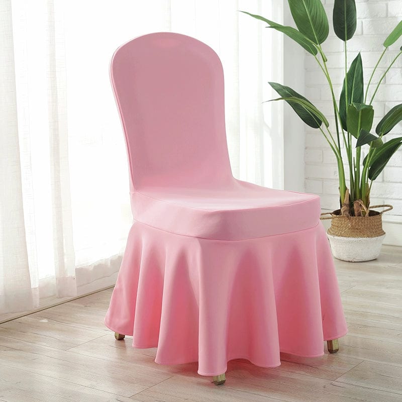 Thickened Air Layer Conference Hotel White Banquet Elastic Chair Cover Hotel Dedicated for Home Use and Restaurants Chair Cover One - Piece - SHOWLU FASHION STORE