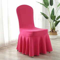 Thickened Air Layer Conference Hotel White Banquet Elastic Chair Cover Hotel Dedicated for Home Use and Restaurants Chair Cover One - Piece - SHOWLU FASHION STORE